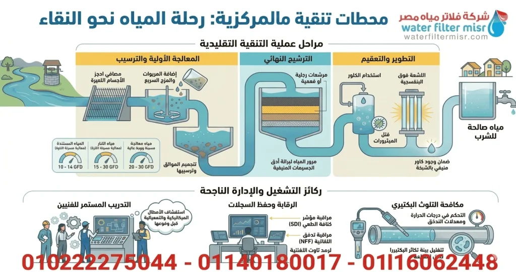 مكونات محطة تنقية مياه الشرب