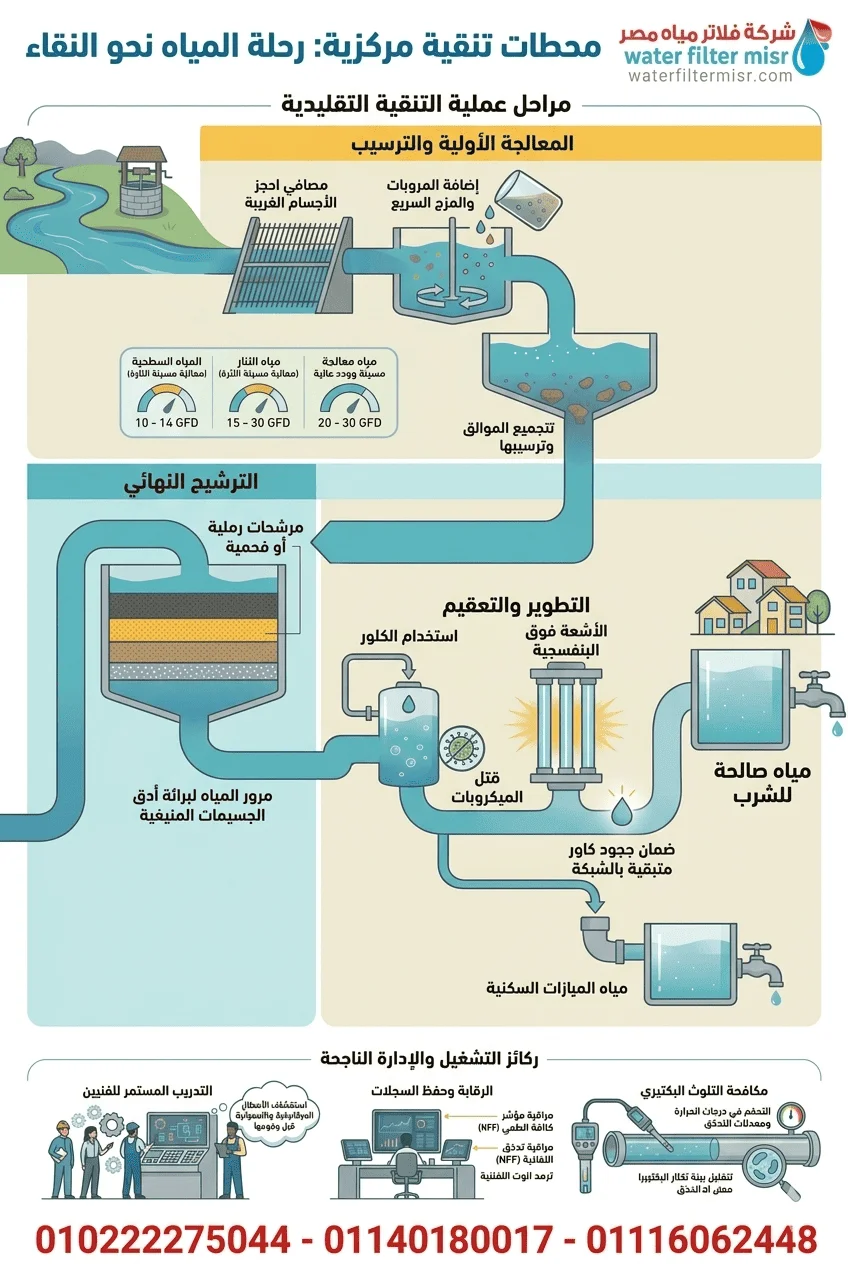 مكونات محطة تنقية مياه الشرب