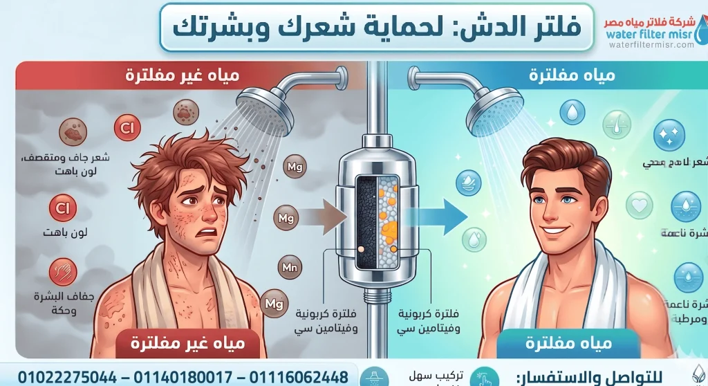 فلتر الدش لماذا تحتاج الية لحماية شعرك وبشرتك