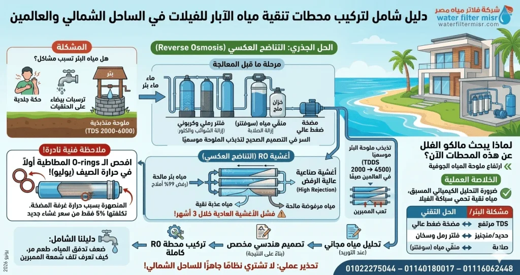 دليلك الشامل لتركيب محطات تنقية مياة الابار للفلل فى الساحل الشمالى والعالمين