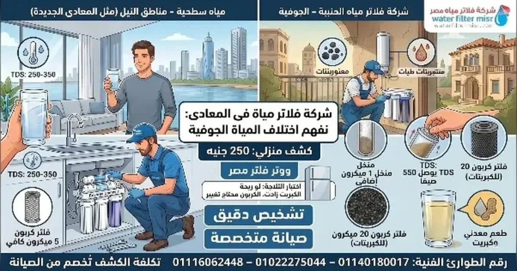 شركة فلاتر مياة فى المعادى