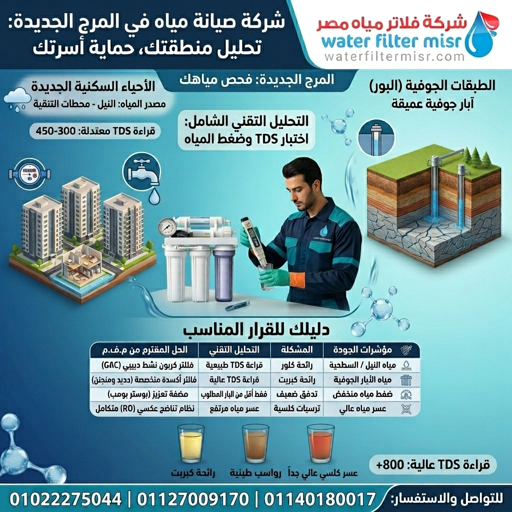 شركة صيانة فلاتر المياه في المرج: كل ما تحتاج معرفته للحفاظ على الفلتر